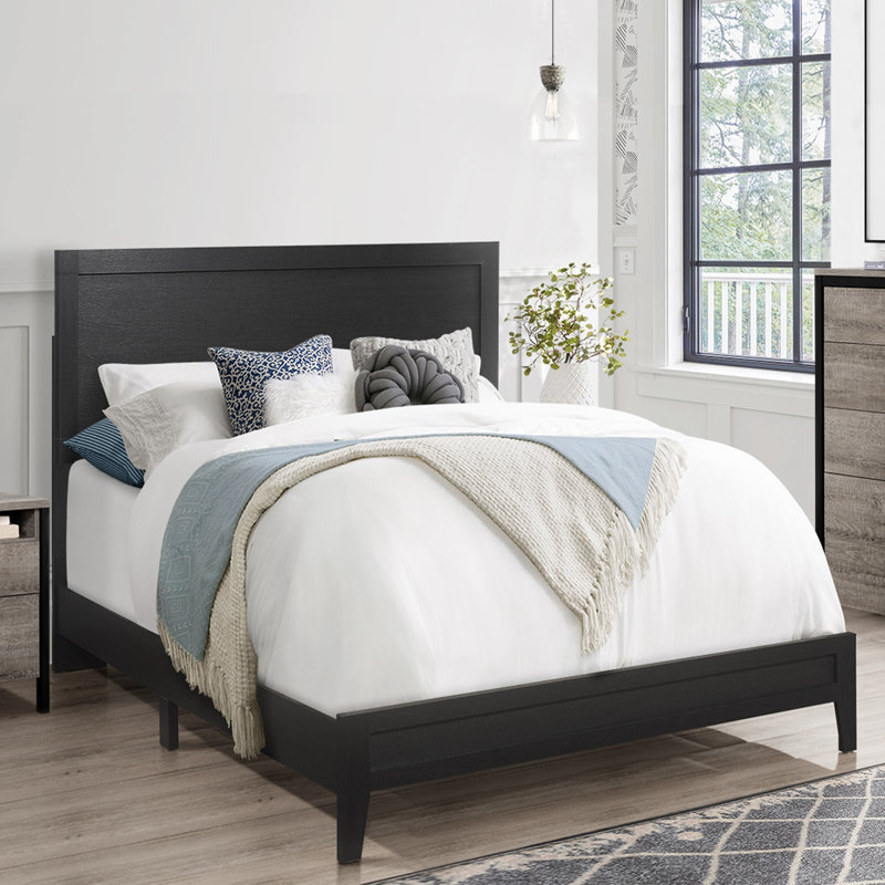 Grand lit plateforme Fox, Noir