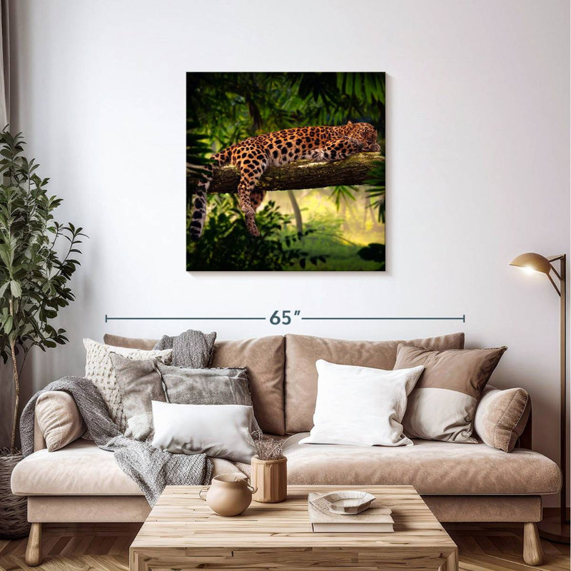 Crowle Sleeping Jungle Leopard, 36" H x 36" W