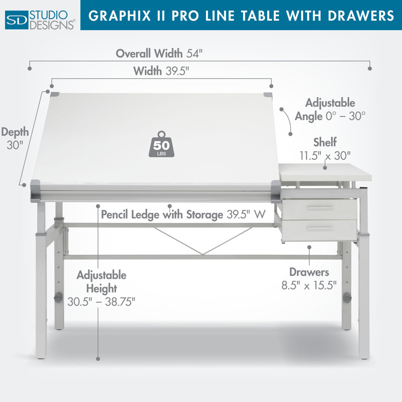 Cowie Adjustable Drafting Table