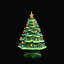 Arbre de Noël en céramique avec lumières DEL Nostalgic, 12 po, vert-563223081