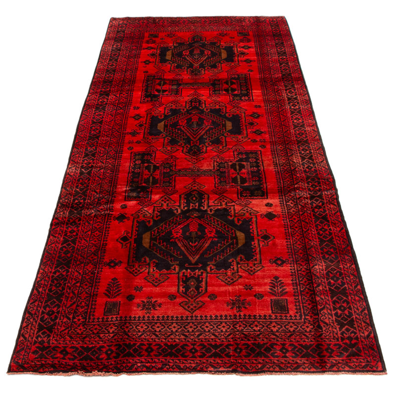 Tapis rouge Teimani 4 pi 11 po x 12 pi 4 po