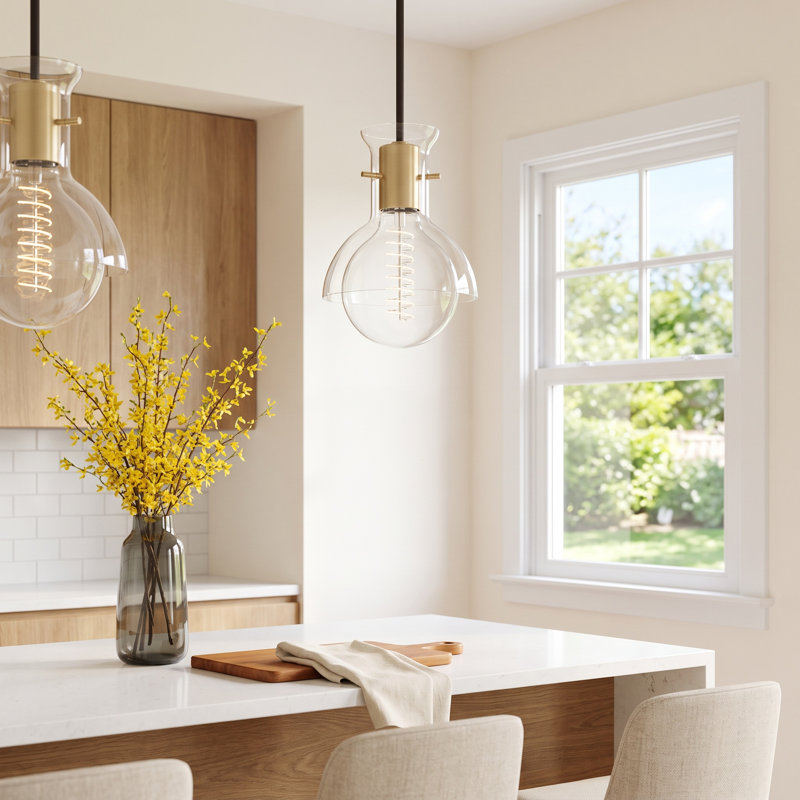 Luke 1 - Light Single Pendant, Aged Brass
