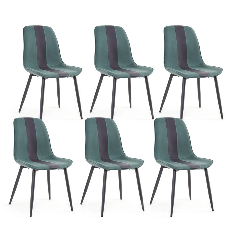 Coraima Upholstered Dining Chair, Green/Black