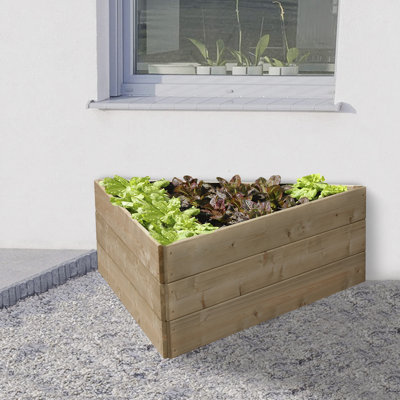 Arden Triangular Raised Bed - 120cm each side, Height 45cm