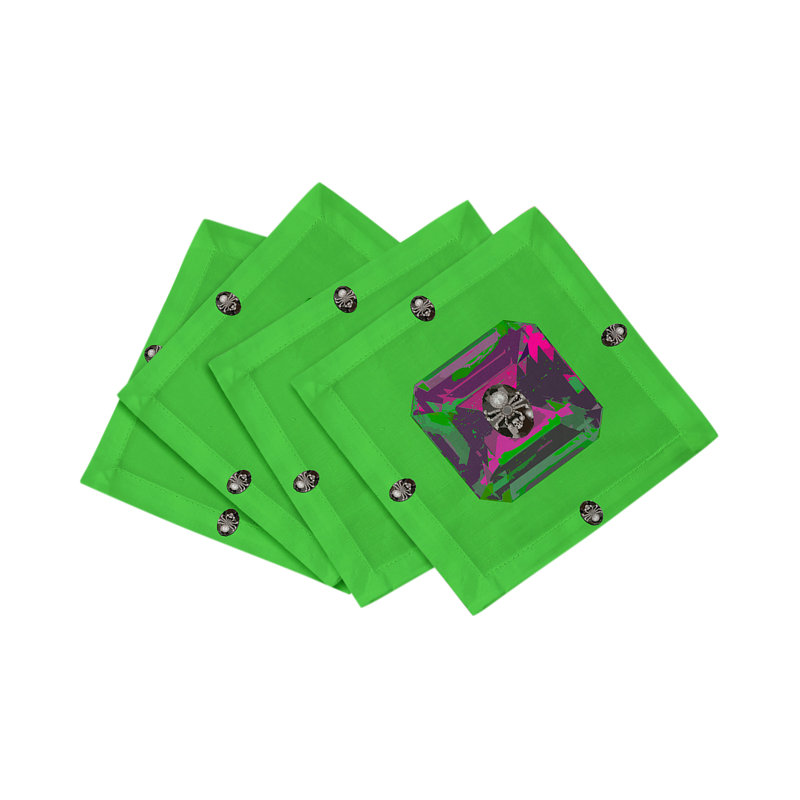 Square Napkins, Acid Green