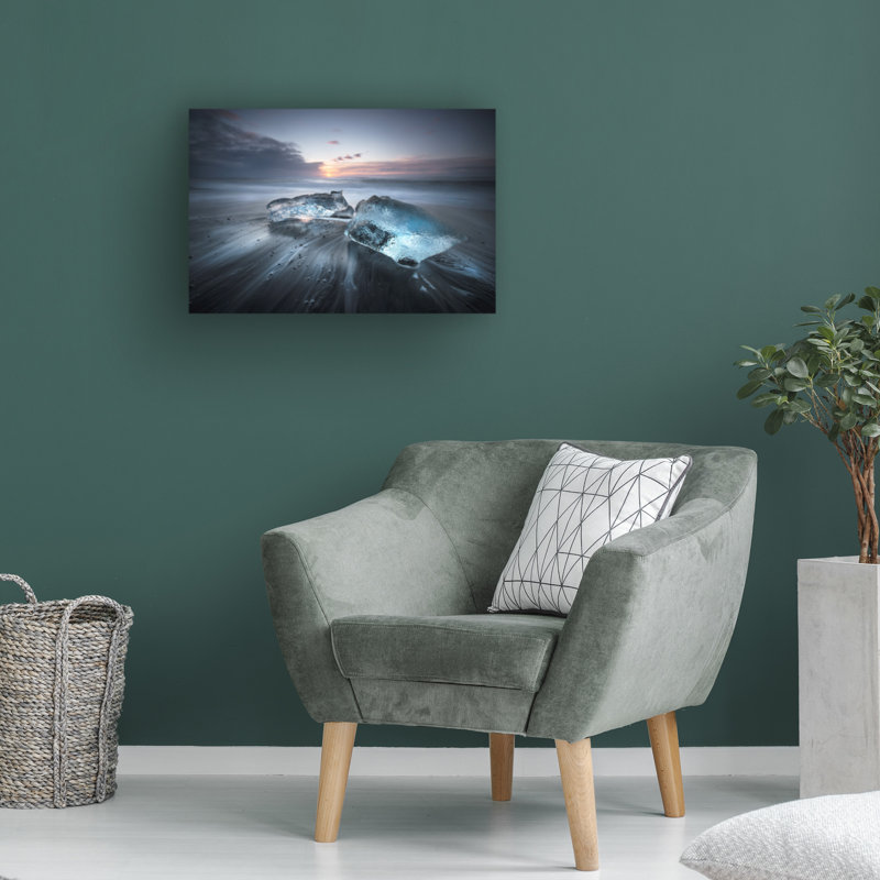 Art sur toile Nicola Molteni BLU ICE, H 12 po x l 19 po