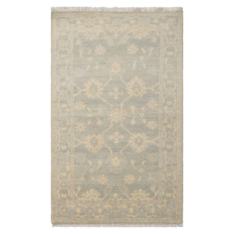 Tapis ivoire afghan en laine 3x5