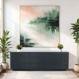 Sophisticated Three-Door TV Stand for Large TVs, Enhancing Entertainment Spaces