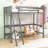Twin-Size Loft Bed with Sturdy Ladder and Guard Rails,Slats-65272070