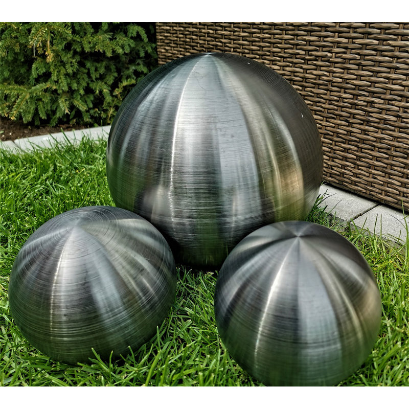 Davant Stainless Steel Gazing Ball, Black matt , 20cm H x 30cm W x 30cm D