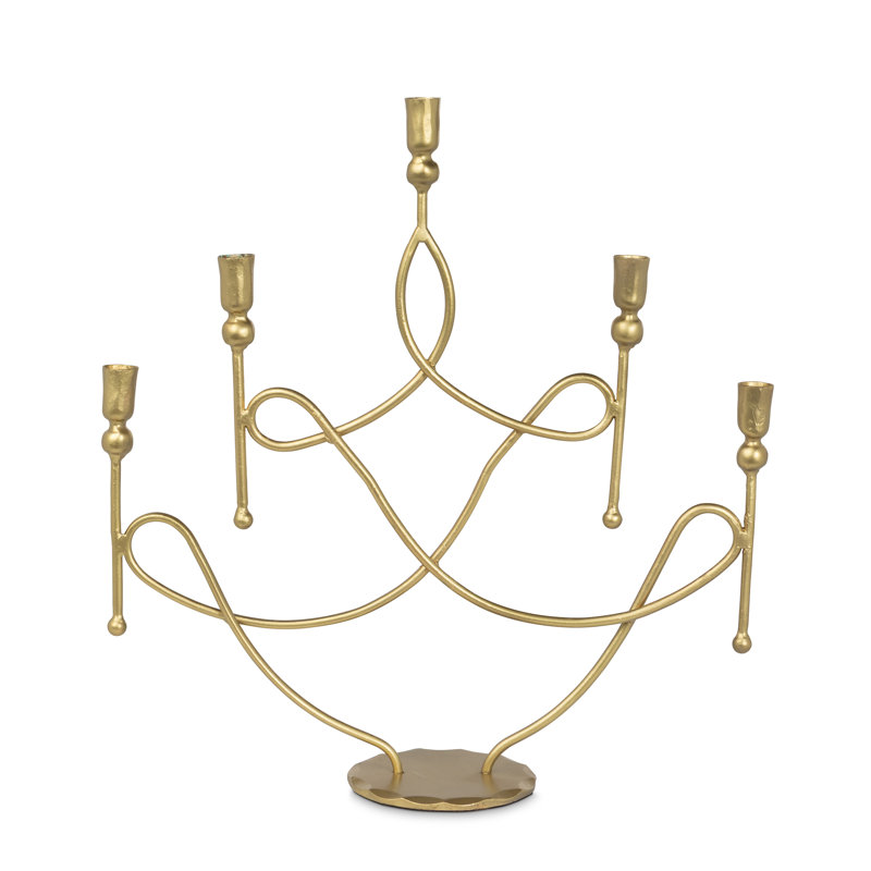 Porte-bougie à volutes, 5 bras, 5 bras