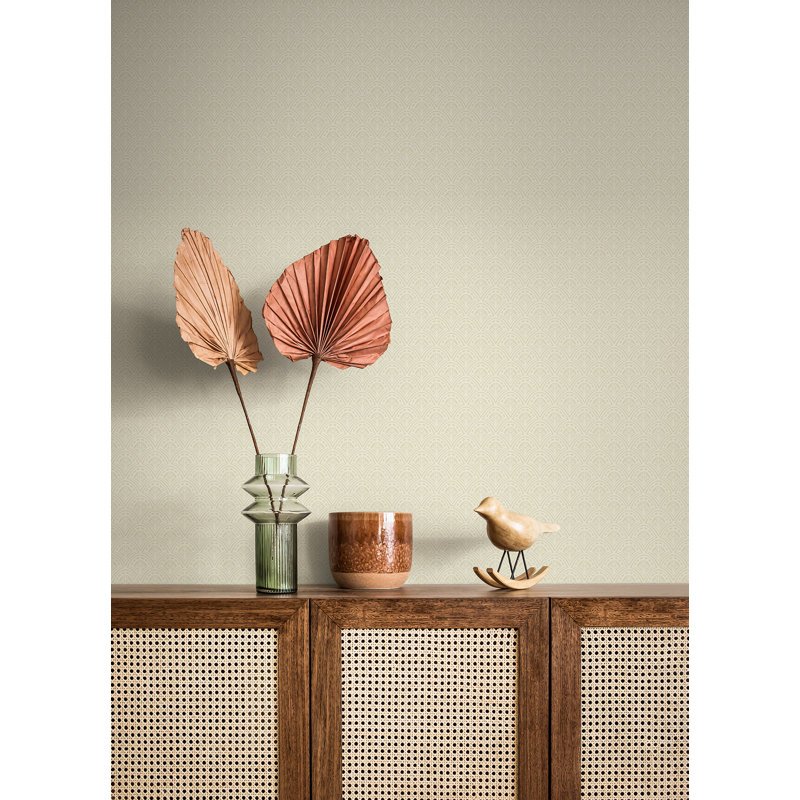 Ingrid Geometric Wallpaper Roll, Cream