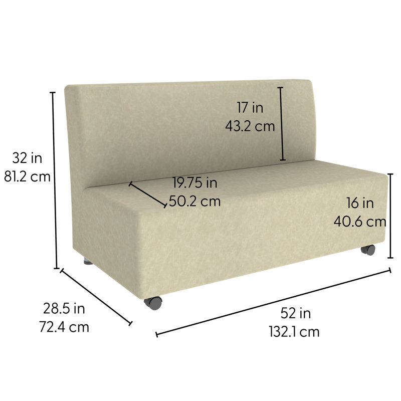 Canapé mobile sans accoudoirs Pro Series, Brun