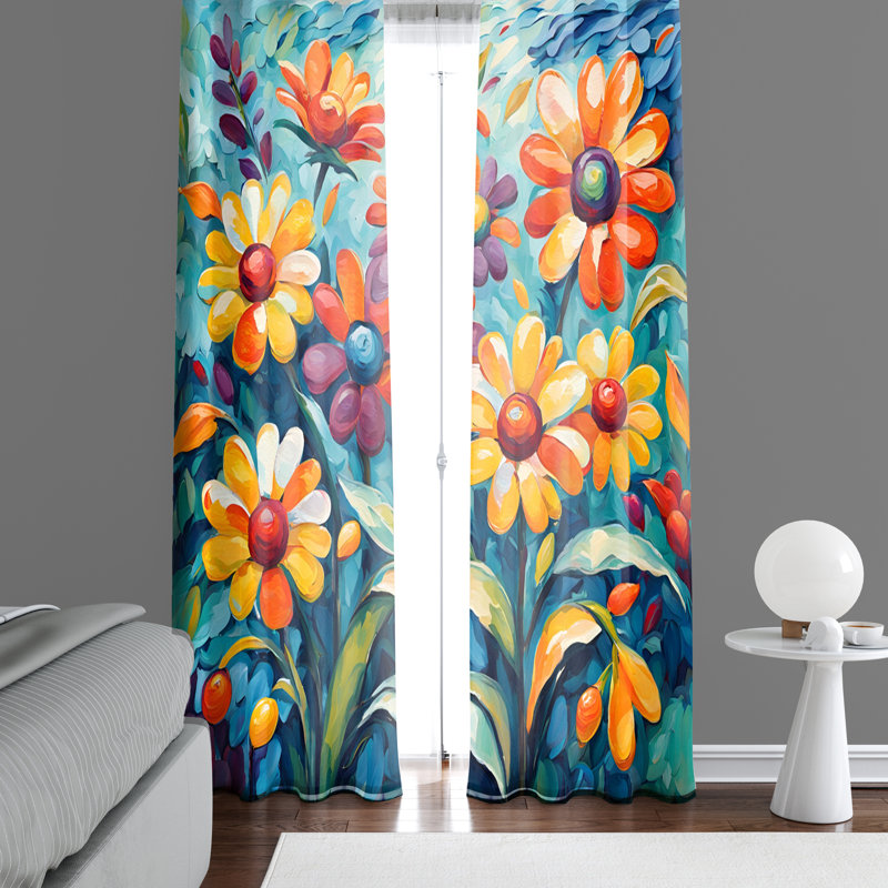 Paire de rideaux en polyester filtrant la lumière Karoline, L 40 po x L 61 po