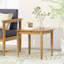 Table d'appoint carrée en bois d'acacia de 50 cm, table de chevet extérieure à lattes pour patio, balcon, jardin et salon