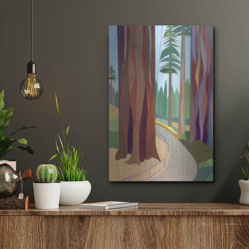  «Farewell Sequoia» par Melba Browne, art mural en métal, 12 po x 16 po, H 16 po x l 12 po