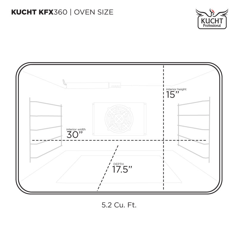 Kucht 36'' W Free Standing Range, Liquid Propane, Stainless Steel