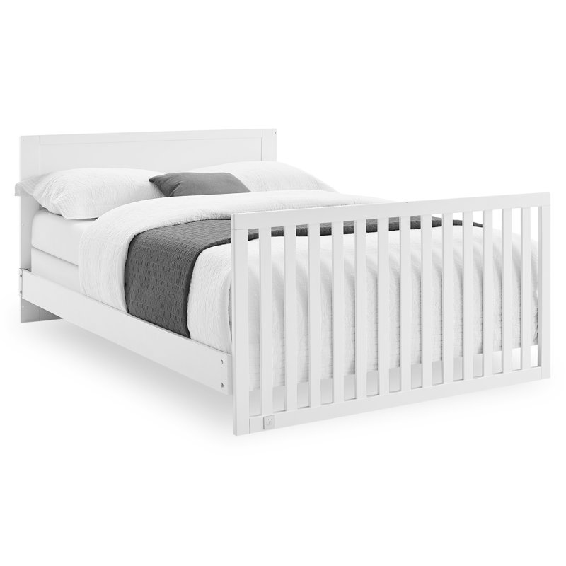 Bianca White and Natural Pine 6-in-1 Convertible Crib