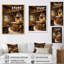 «Food Rustic Kitchen I - Coffee», impression sur toile, art mural-91160274-91160281