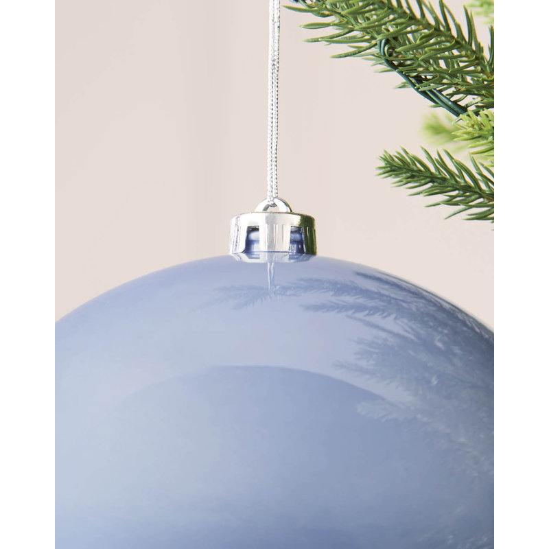 21.8cm Polystyrene Bauble, 21.8 cm H x 20 cm W x 20 cm D, Ice Blue