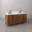 Trayshawn 72 po Meuble-lavabo à double cuve en marbre d'ingénierie avec robinet Whitebrook-842095353