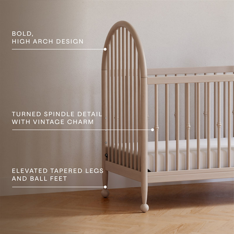 Greenguard Gold Certified 3 -in-1 Convertible Crib, Washed Pine