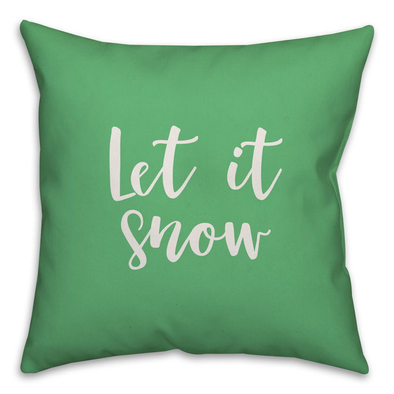  Coussin Let it Snow, Vert clair, Coussin décoratif