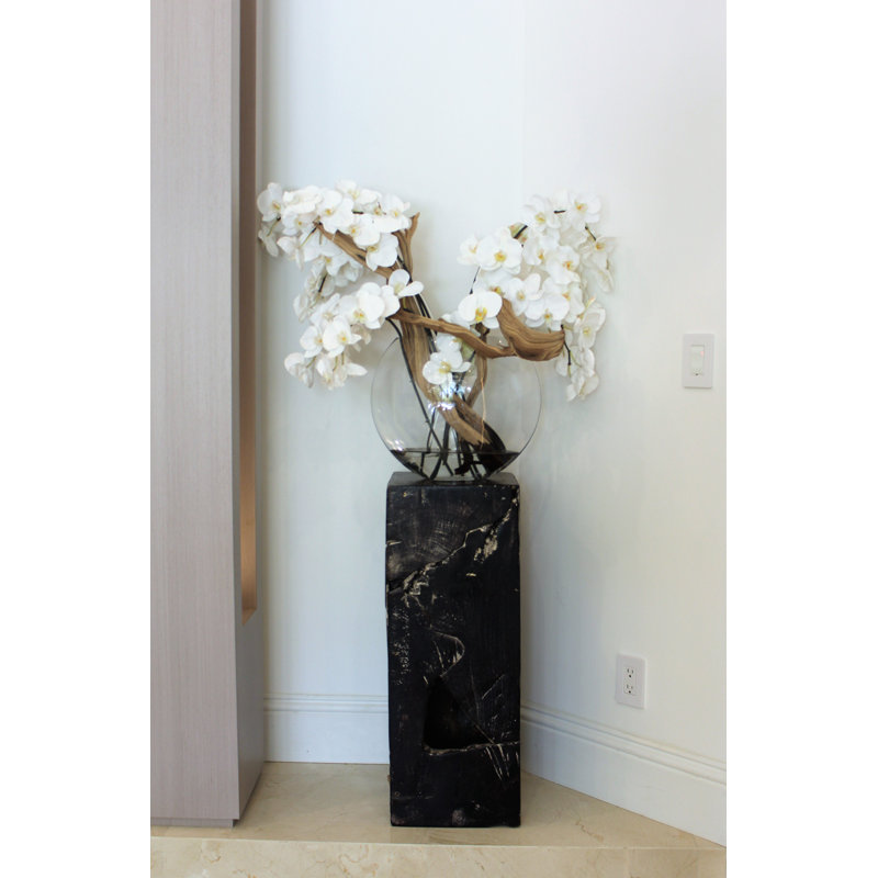 Phaleanopsis and California Sandblasted Ghostwood Orchids Centerpiece in Vase