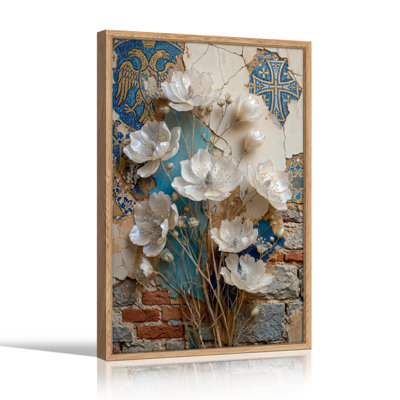 "Floral Mosaic", reproduction d'art sur toile, ensemble de 1