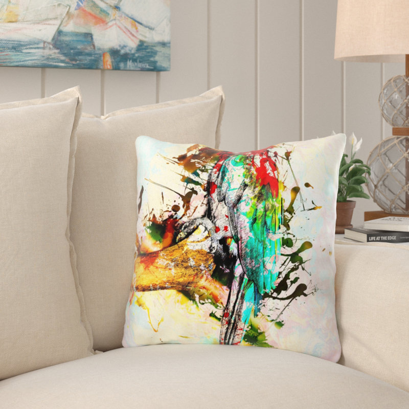 Coussin oiseau Bruno, Microsuède, Intérieur