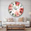 Country Flower flocons de neige I - Horloge murale traditionnelle-36845873