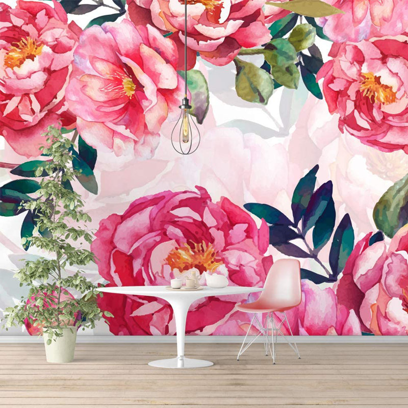 Murale florale amovible Peel & Stick, L 100 po x l 144 po
