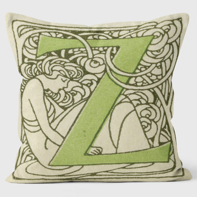 Art Nouveau Alphabet "Z" Cushion