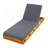 Lounge Chaise Set, Acacia Wood With Water-resistant Lounge Cushions (Dark Grey/ & 4 Inch Thick) - Matching Cream Version Available-353642989