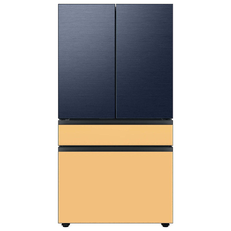 Samsung Bespoke 29 cu. ft. Smart 4-Door Refrigerator with AutoFill Water Pitcher and Custom Panels Included, Charcoal Glass