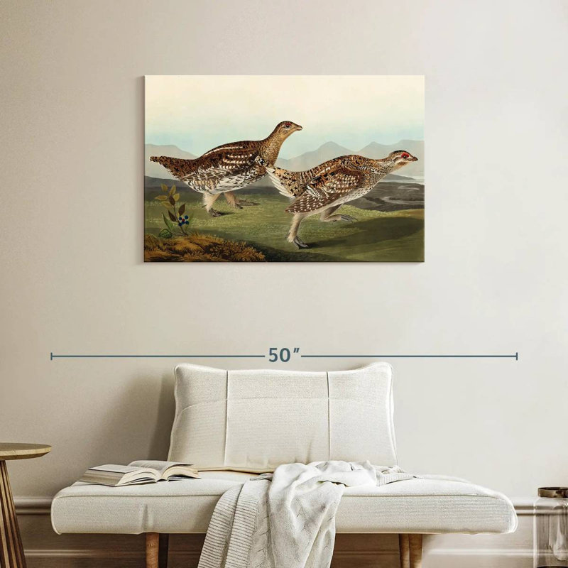 Brampt Sharp Tailed Grouse, 24" H x 36" W