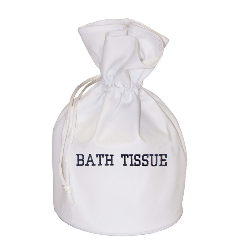 Sac de papier hygiénique Twigg, Blanc / bleu marine