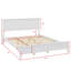 Grand lit plateforme en bois moderne