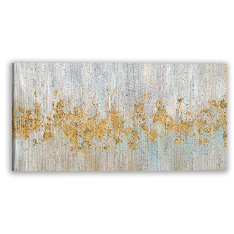 Peinture sur toile tendue, H 27,5 po x l 55 po x P 1,5 po