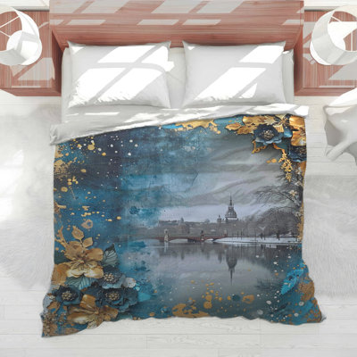 Cityscape Bedding Scenic Comforter Art Deco