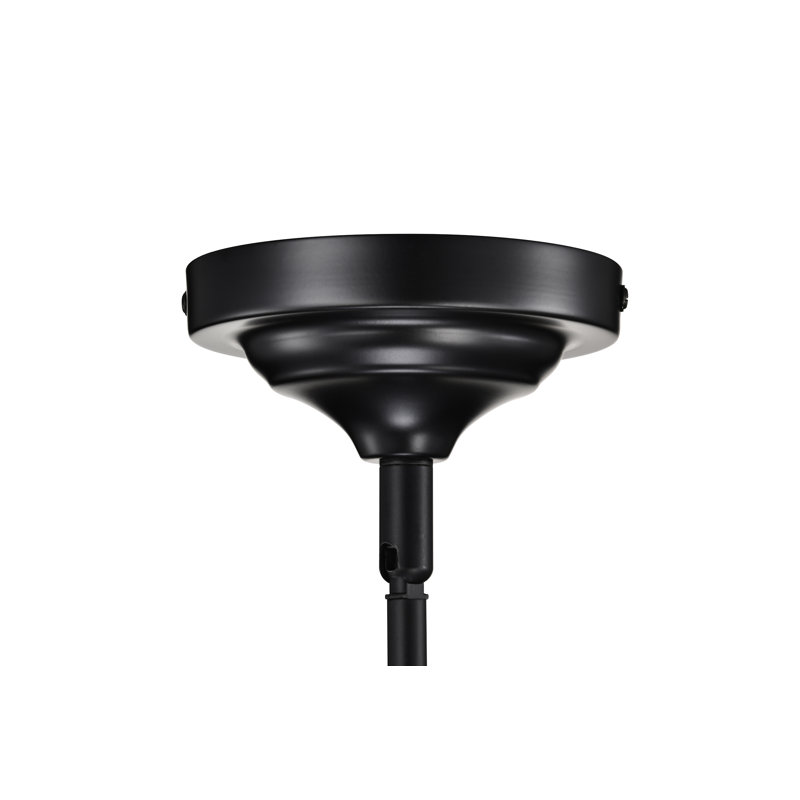 1-light Matte Black Modern Mini Pendant Light With Cylindrical Metal Shade, Black