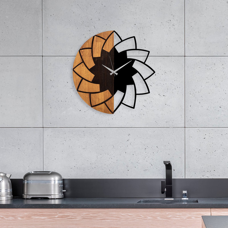 Horloge murale décorative en bois