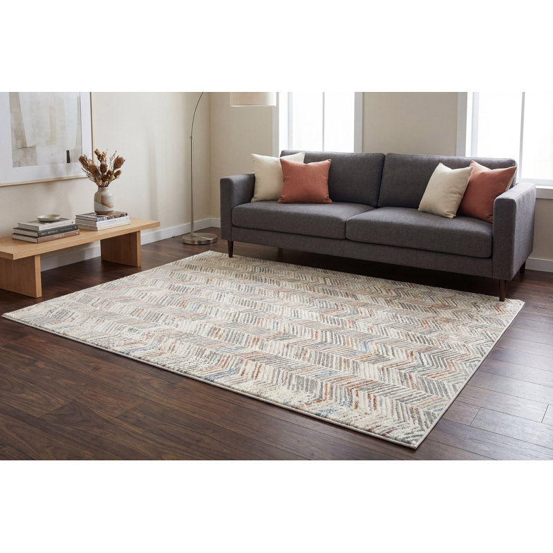 Wellow Chevron Indoor Rug, Rectangle 7'10" x 10'10"