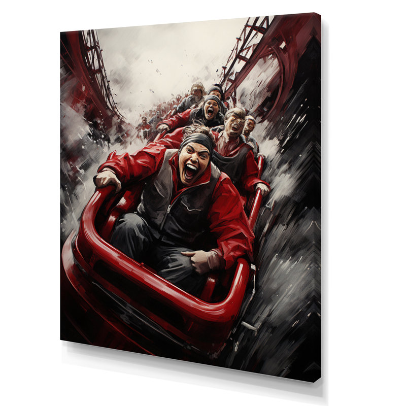 «Luecinda Rollercoaster Thrill Seekers Delight II», reproduction sur toile, H 20 po x l 12 po x P 1 po, Toile tendue