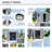 Plastic Utility Shed 8x6 ft with Floor – Lockable Storage Shed for Garden Tools & Trash Bins, All-Weather Outdoor Organizer in Gray-White