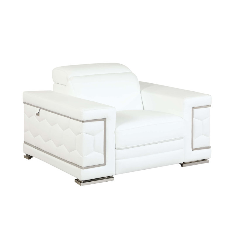 Chaise en cuir italien à grain supérieur