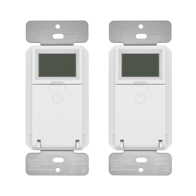 Minuterie programmable TopGreener 7 jours - amande pâle (paquet de 2), Amande légère