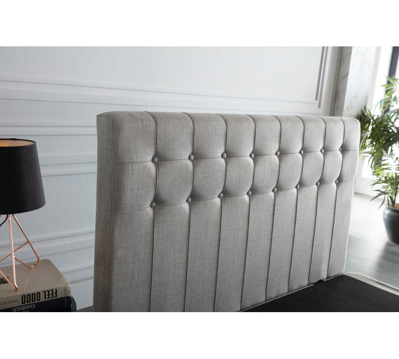 Lit en métal Eastridge, Gris, Double