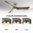 54'' 3 - Blade Modern LED Ceiling Fan with Remote Control and Light Kit-1867496140