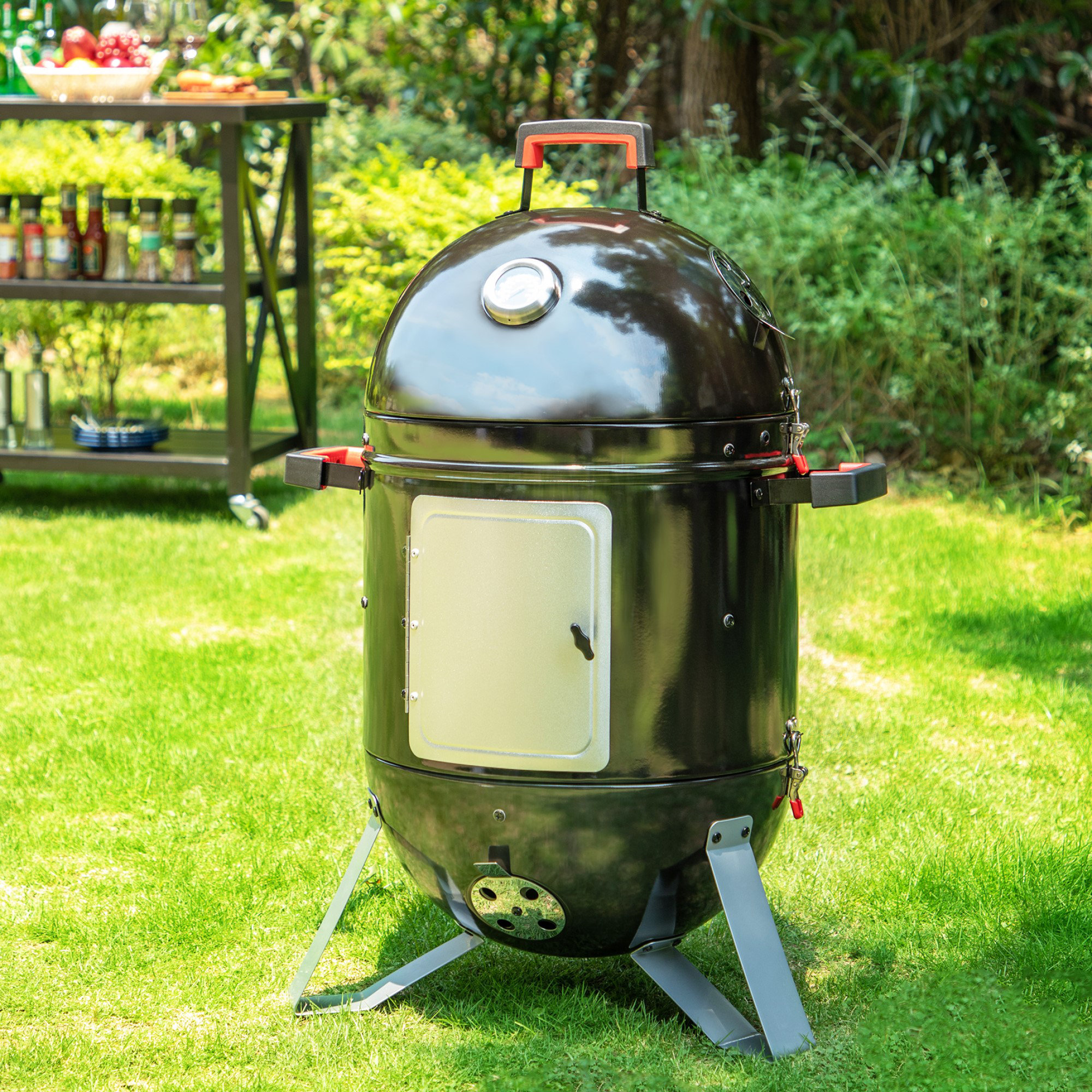 Alphamarts Vertical Charcoal Portable Charcoal Smoker Grill